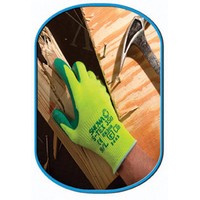 SHOWA Best Glove S-TEX350S-07 SHOWA Best Glove Size 7 HiViz Yellow And Green SHOWA S-TEX 350 Hagane Coil Fiber Cut Resistant Coa